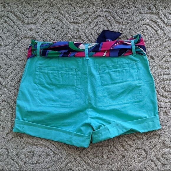 VINTAGE CHEROKEE Green cotton jeans shorts revorked @L1 - Picture 4 of 8